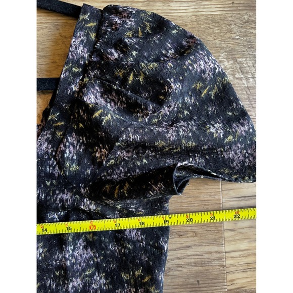 Madewell Hopewell Puff Sleeve‎ Cropped Top Size Large Ikat Floral Print - Picture 10 of 11